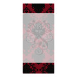red and black romance diamond damask rack cards