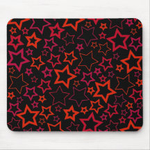 Red and Black Stars Mousepad