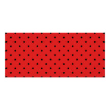Red and Black Stars Pattern. Full Color Rack Card