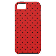 Red and Black Stars Pattern. iPhone 5 Cases