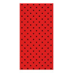 Red and Black Stars Pattern. Photo Greeting Card
