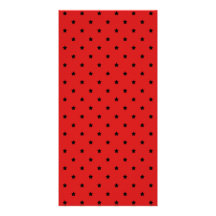 Red and Black Stars Pattern. Photo Greeting Card