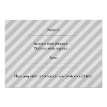 Red and black teapot design, on grey stripes. personalized invitations