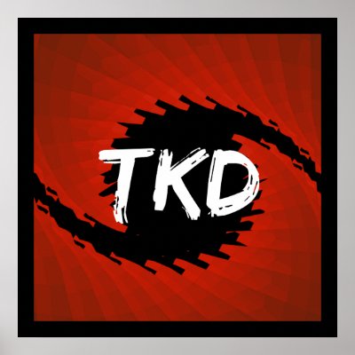 Red and Black TKD Hurricane Poster Print