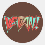 Red and Blue 1980s Rocker Vegan Sticker