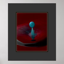 Red and Blue Drop Poster