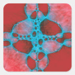 Red and Blue Fractal Sticker