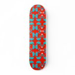 Red and Blue Shock Skateboard Deck