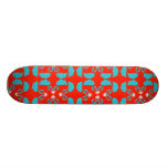 Red and Blue Shock Skateboard Deck