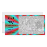 Red and Blue Star Party Invitation Photo Card