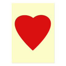 Red and Cream Love Heart Design. Business Card Template