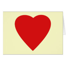 Red and Cream Love Heart Design. Greeting Cards