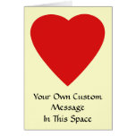 Red and Cream Love Heart Design. Greeting Cards