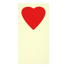 Red and Cream Love Heart Design. Photo Greeting Card