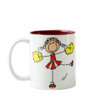 Red and Gold Cheerleader Mug
