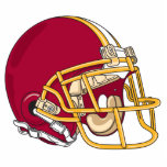 red and gold football helmet vector graphic photo sculptures