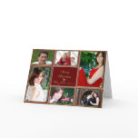 Red and Gold Glitter Frame Photo cards