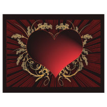 Red and gold heart design custom flyer