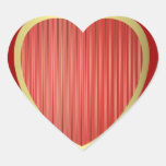 Red and Gold Heart Stickers