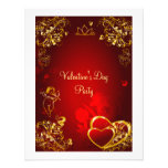 Red and Gold Love Design Personalized Announcement