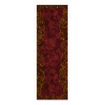 Red and gold ornament bookmark or tag business cards