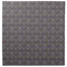 Red and Gold Trees on Grunge Blue Cloth Napkin
