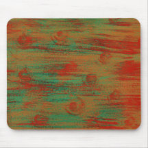 Red and Green Abstract Mousepad