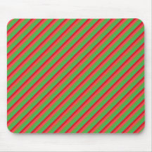 Red and Green Diagonal Stripes Mouse Pads