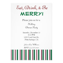 Red and Green Holiday Invitation