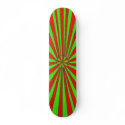 red and green illusional skateboard