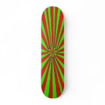 red and green illusional skateboard