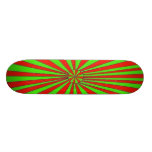 red and green illusional skateboard