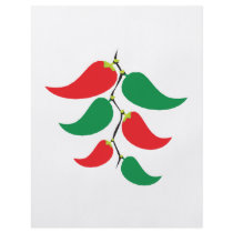 Red and Green Pepper Graphic on a string