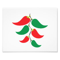 Red and Green Pepper Graphic on a string