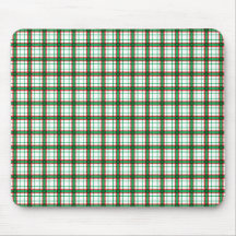 Red and Green Plaid Mousepads