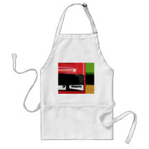 Red and Green Square Apron