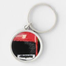 Red and Green Square Key Chain