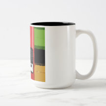 Red and Green Square Mug