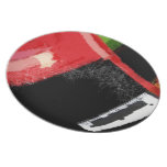 Red and Green Square Plates