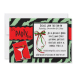 Red And Green Tiger Print Holiday Party Invitation