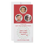 Red and Mint Concentric Circle Holiday Photo Card photo cards