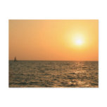 Red and orange sunset over the Sea postcards