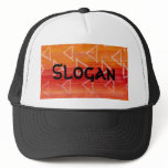 Red and Orange Tribal Print Background hats
