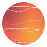 Red and Orange Waves Sticker