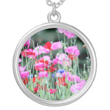 Red and Pink Poppies Jewelry