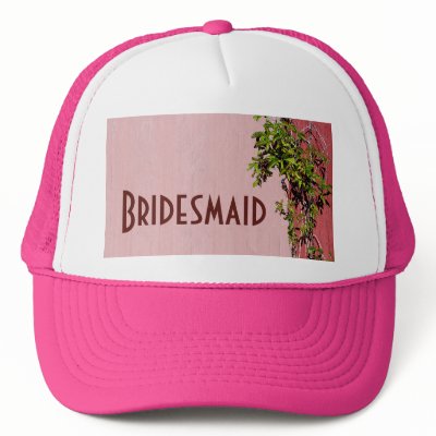 Red And Pink Wedding With Ivy Bridesmaid Cap Trucker Hats by 