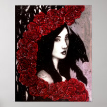 Red and the Wolf Painting Poster