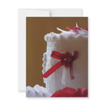 red and white cake custom announcements