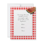 Red and White Checked and  Ant with Watermelon invitations