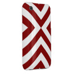 Red and White Chevrons iPhone 3 Case